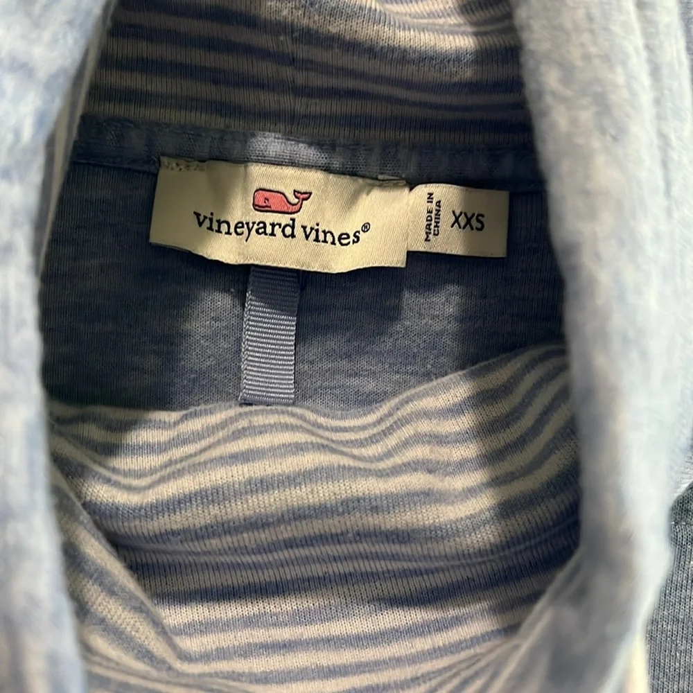 Vineyard Vines size XXS Blue funnel neck pullover - Picture 2 of 6